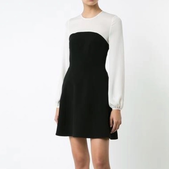 Cinq À Sept Seraphina Two-tone Long-sleeve Mini Dress - Picture 4 of 6